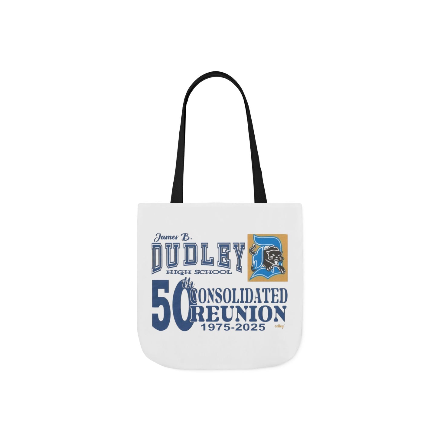 Dudley High School 50th Reunion Canvas Tote Bag - 5-Color Straps