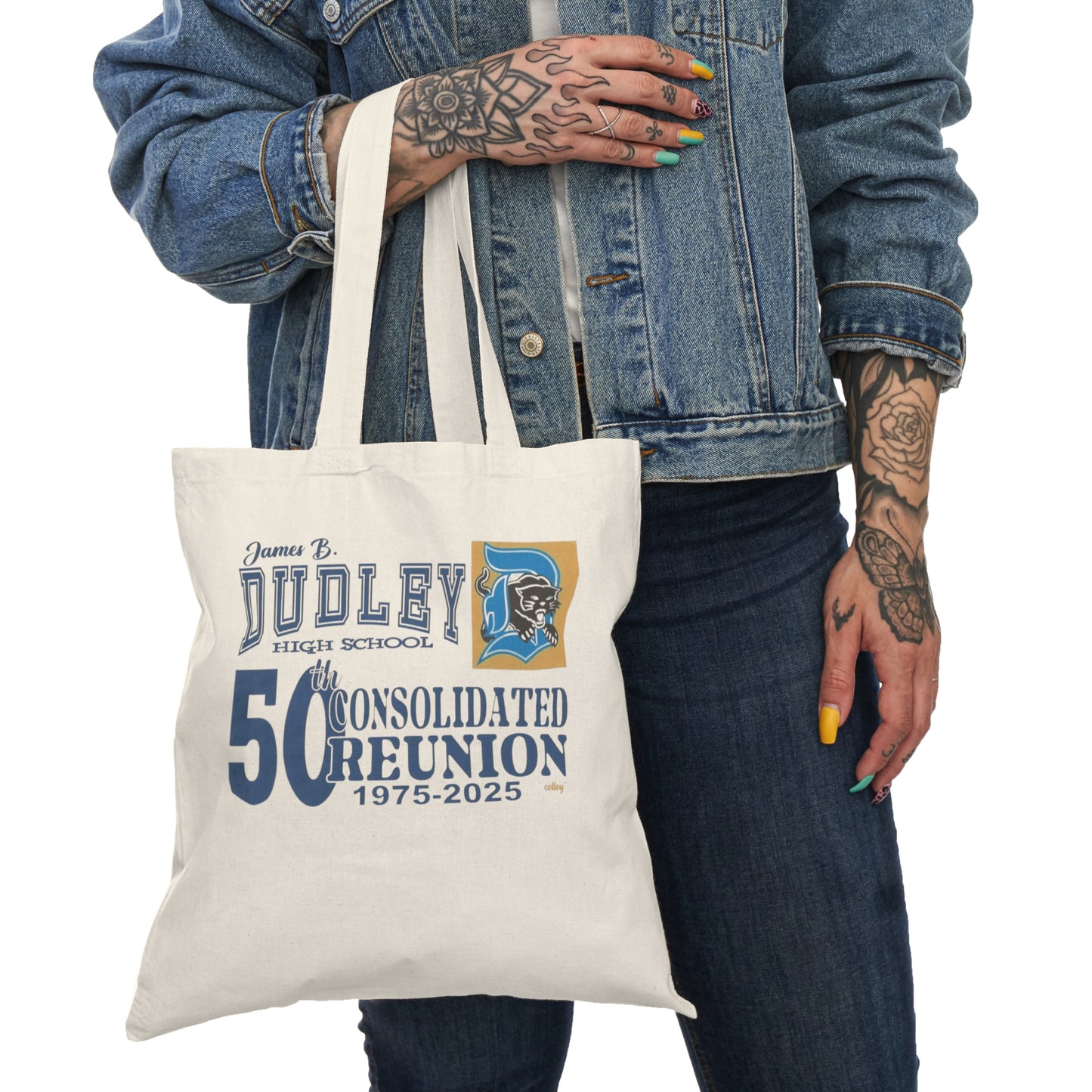 Dudley High School 50th Reunion Tote Bag - Eco-Friendly Natural Canvas