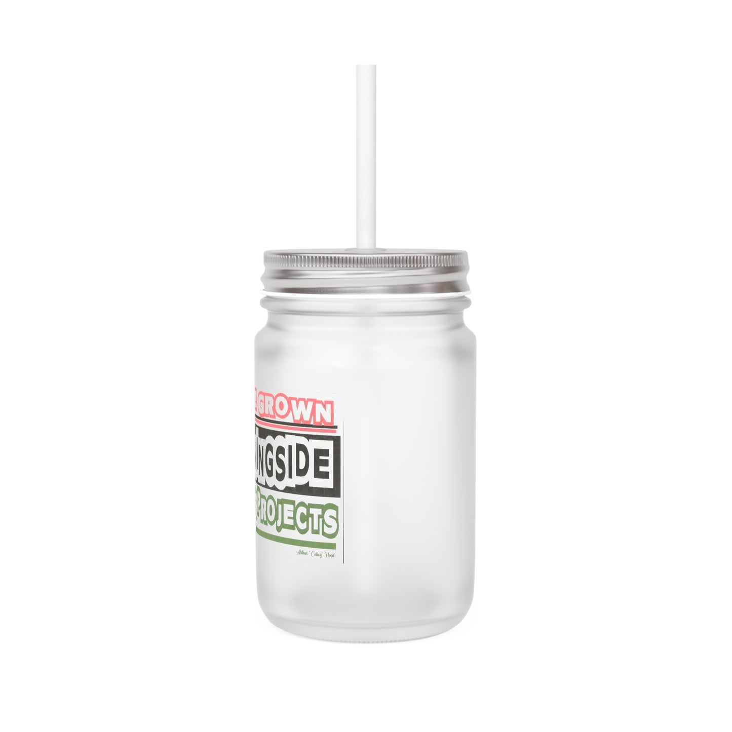 Home Grown Mason Jar with Straw - Perfect for Refreshing Beverages