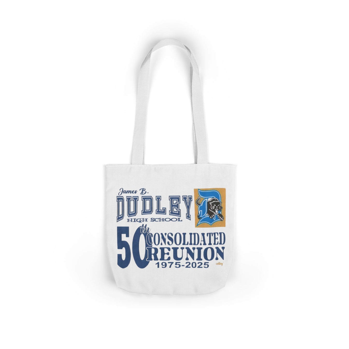 Dudley High School 50th Reunion Canvas Tote Bag - 5-Color Straps