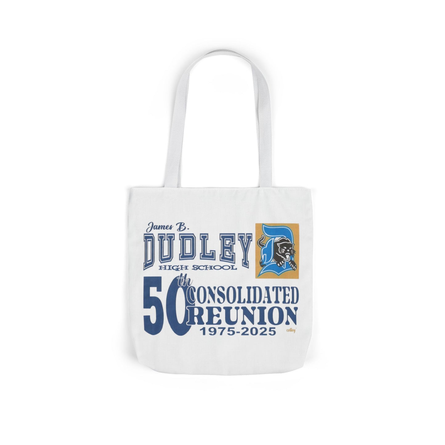 Dudley High School 50th Reunion Canvas Tote Bag - 5-Color Straps