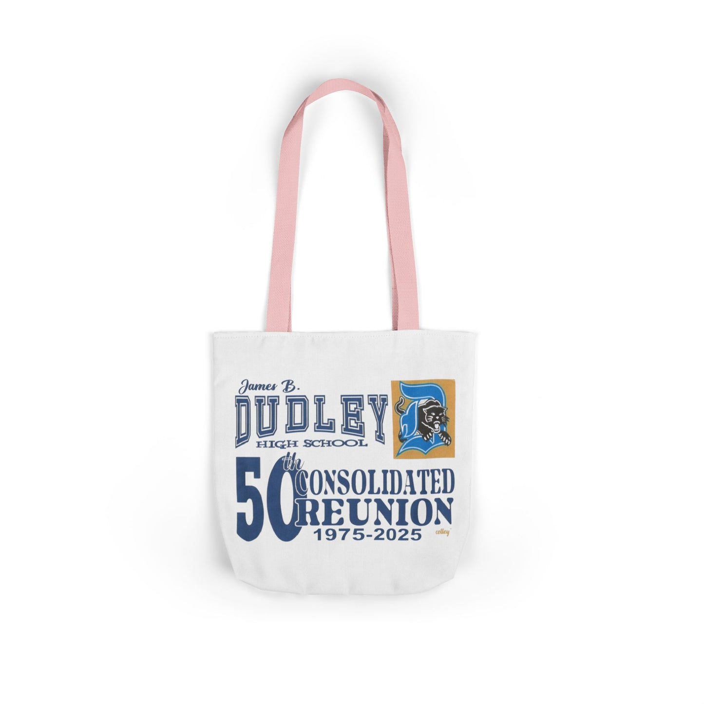 Dudley High School 50th Reunion Canvas Tote Bag - 5-Color Straps