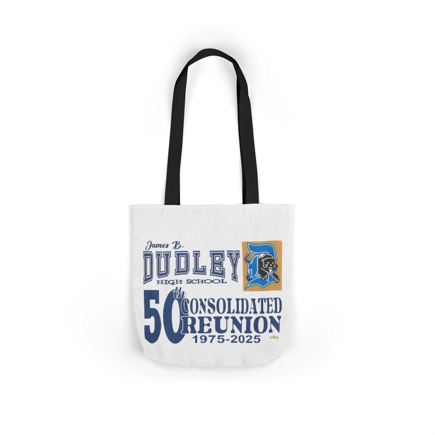 Dudley High School 50th Reunion Canvas Tote Bag - 5-Color Straps
