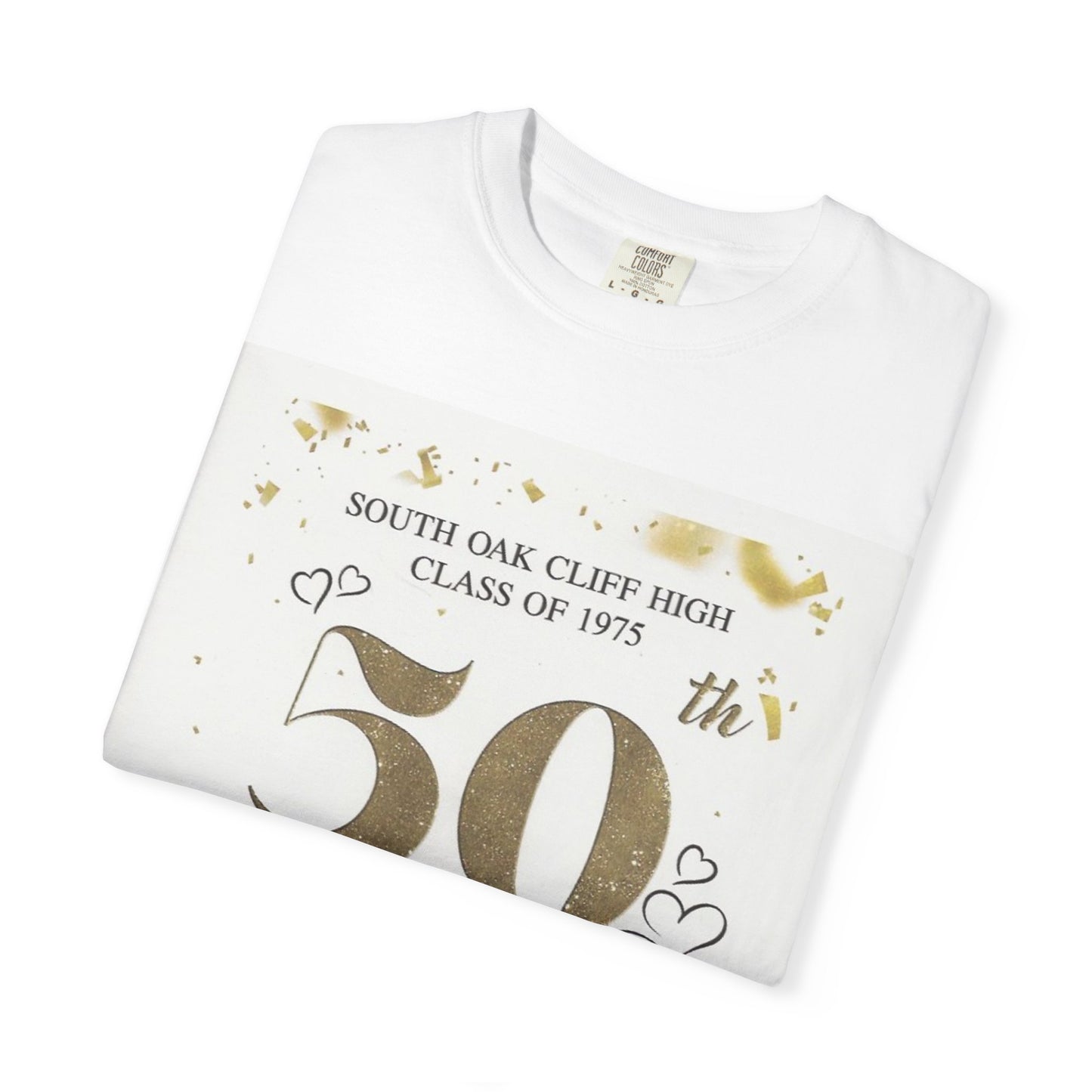 50th Reunion T-shirt, Class of 1975 Celebration Shirt, Garment-Dyed Unisex Tee, Anniversary Party Apparel, Vintage Reunion Gift