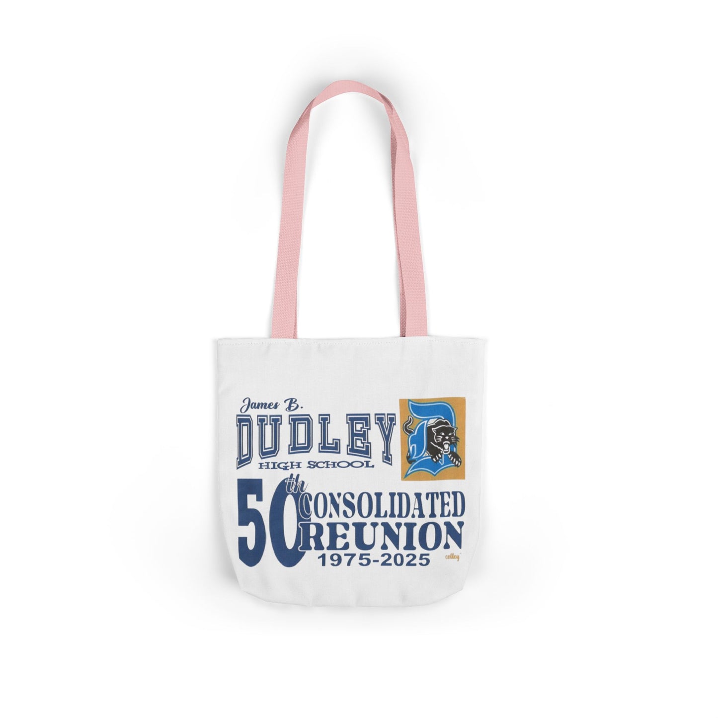 Dudley High School 50th Reunion Canvas Tote Bag - 5-Color Straps