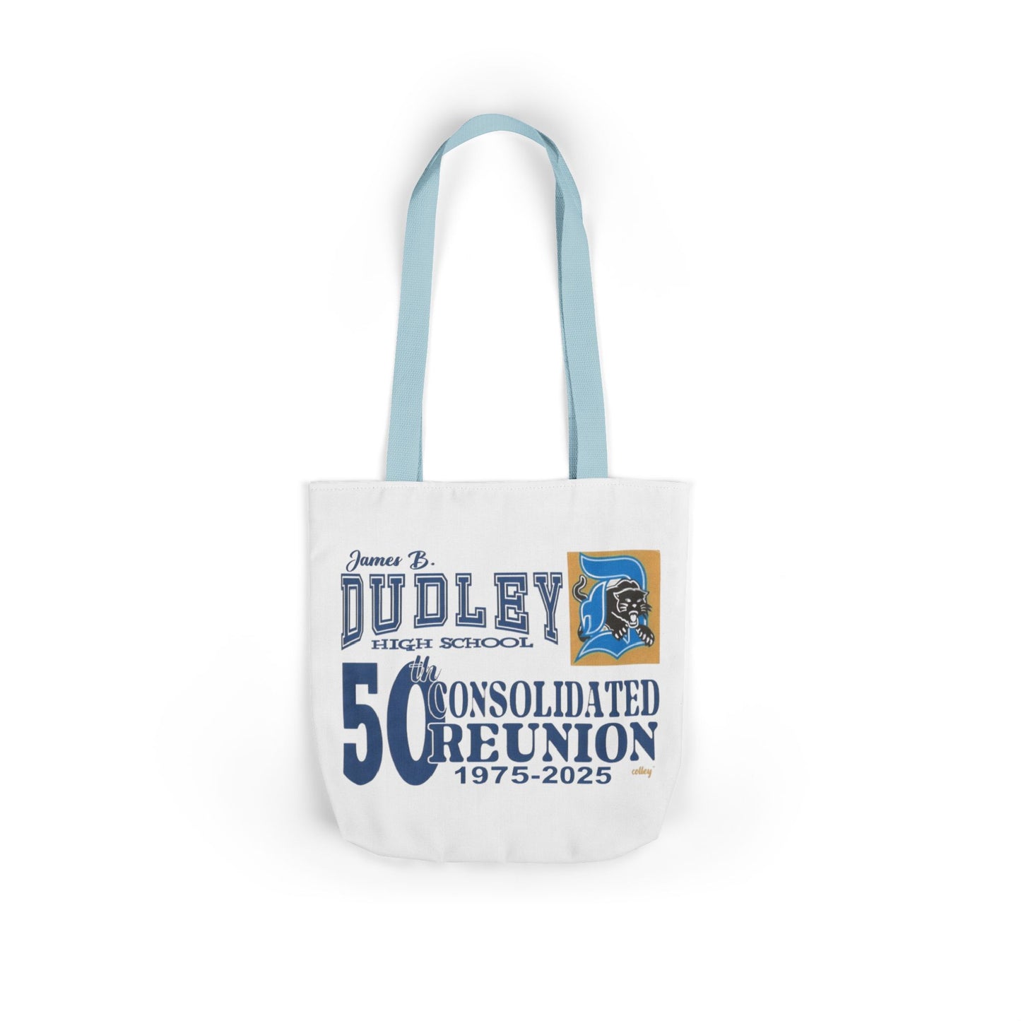Dudley High School 50th Reunion Canvas Tote Bag - 5-Color Straps