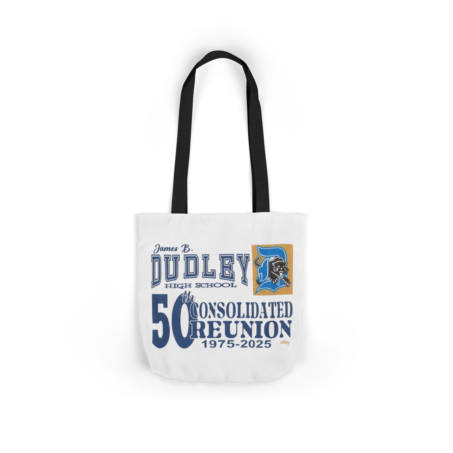 Dudley High School 50th Reunion Canvas Tote Bag - 5-Color Straps
