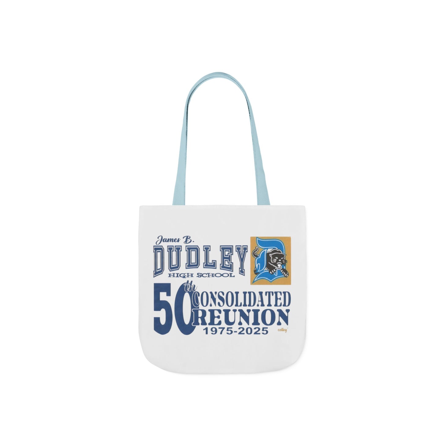 Dudley High School 50th Reunion Canvas Tote Bag - 5-Color Straps