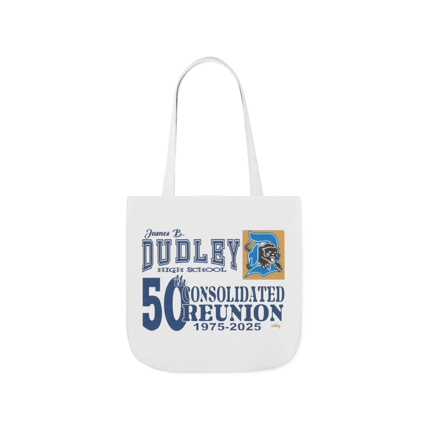 Dudley High School 50th Reunion Canvas Tote Bag - 5-Color Straps