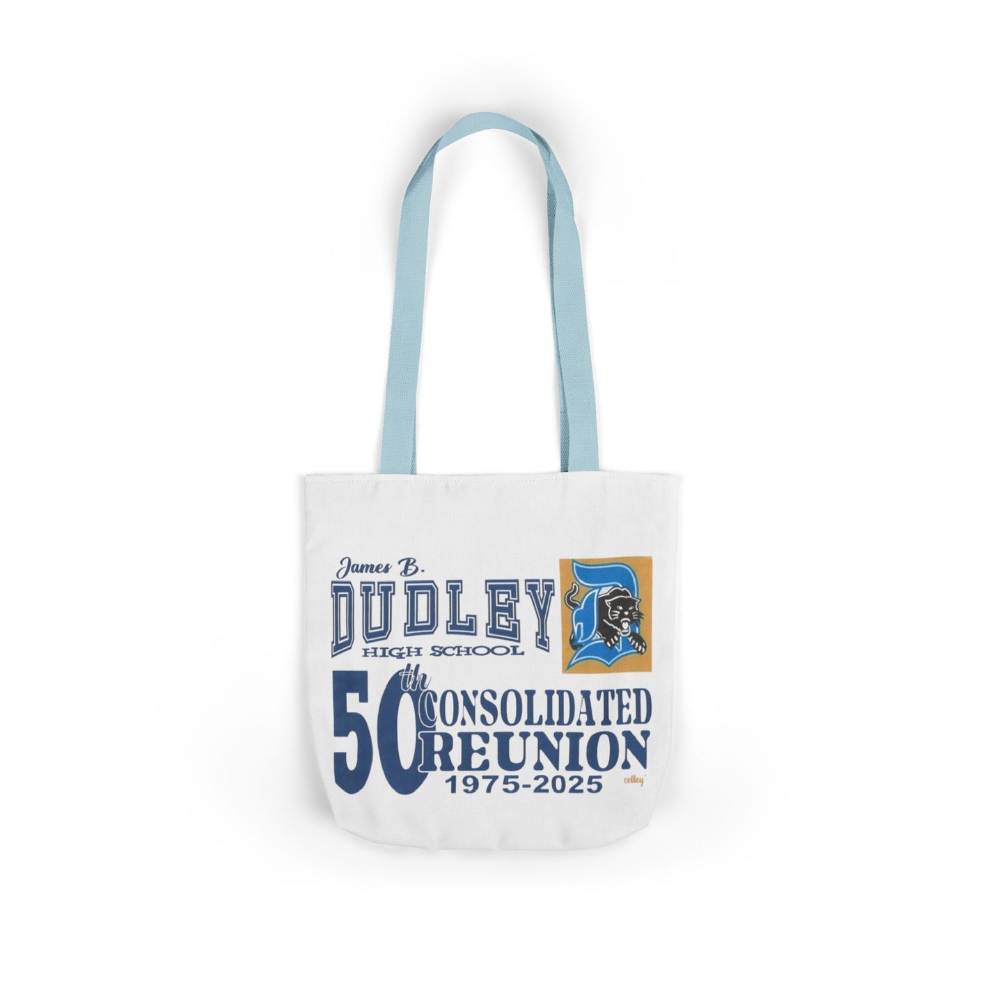 Dudley High School 50th Reunion Canvas Tote Bag - 5-Color Straps
