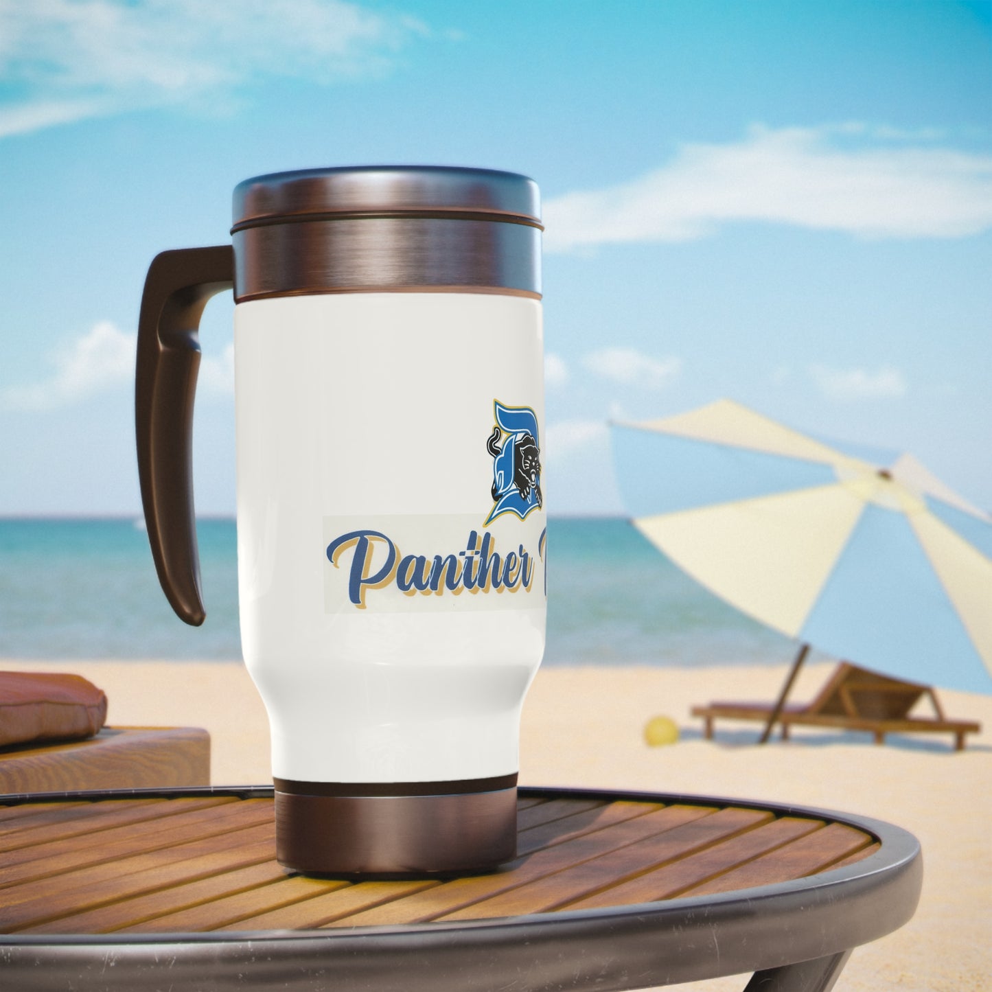 Stainless Steel Travel Mug with Handle, 14oz