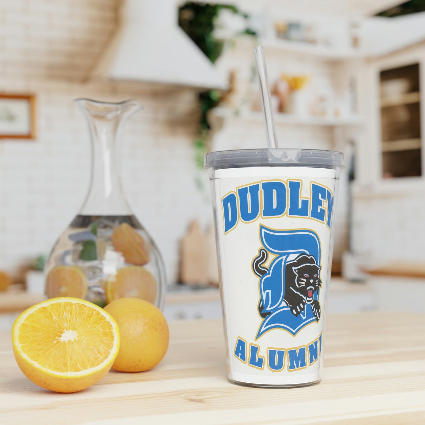 Plastic Tumbler with Straw