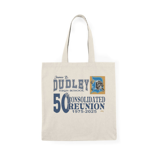 Dudley High School 50th Reunion Tote Bag - Eco-Friendly Natural Canvas