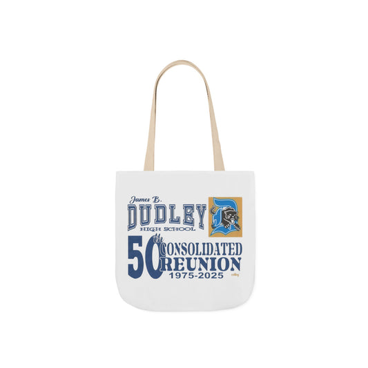 Dudley High School 50th Reunion Canvas Tote Bag - 5-Color Straps