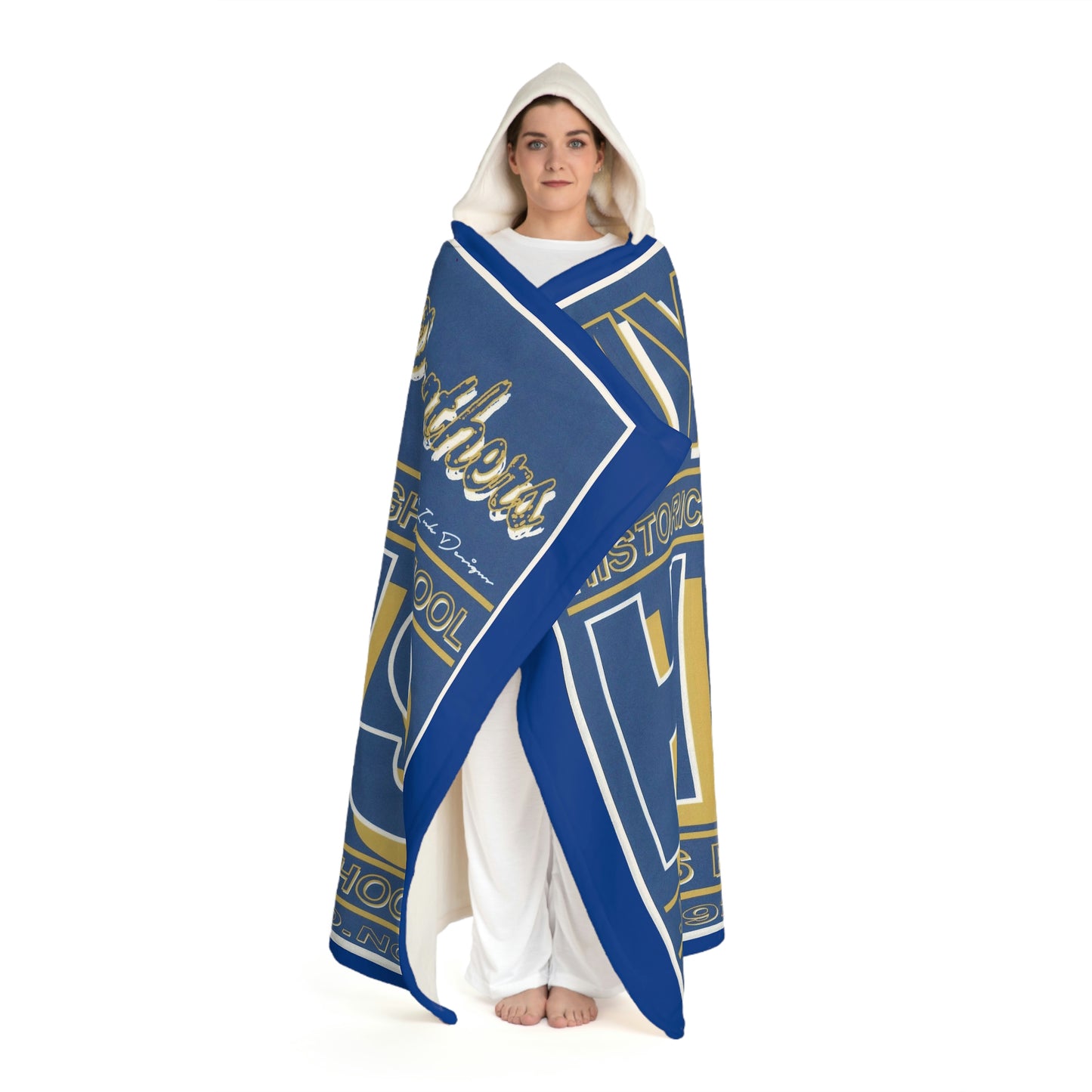 Hooded Sherpa Fleece Blanket